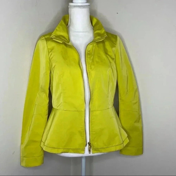 Lafayette 148 New York Zip Jacket Reva Sugarcane Polyester Jacket Blazer Size 6 - Picture 7 of 7